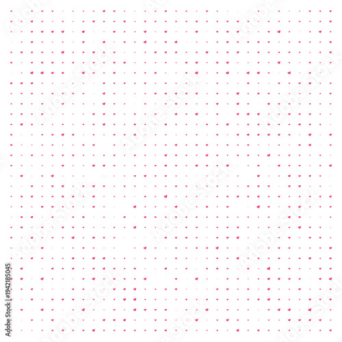 Vector Field Grid of Hearts - Abstract Pink Heart Grid Art