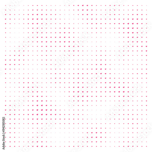 Vector Field Grid of Hearts - Abstract Pink Heart Grid Art