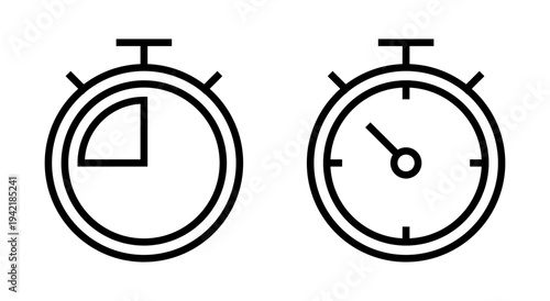 Stopwatch icon symbol for apps and websites. Timer sign and symbol. Countdown icon. Period of time