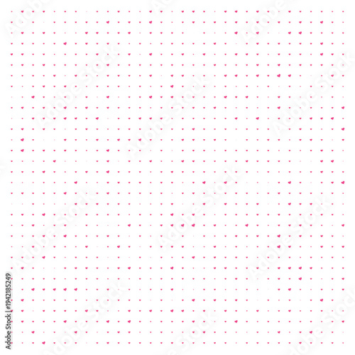 Vector Field Grid of Hearts - Abstract Pink Heart Grid Art