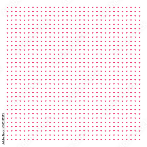 Vector Field Grid of Hearts - Abstract Pink Heart Grid Art