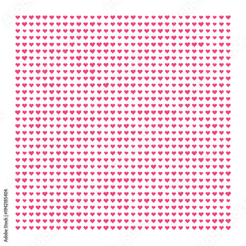Vector Field Grid of Hearts - Abstract Pink Heart Grid Art