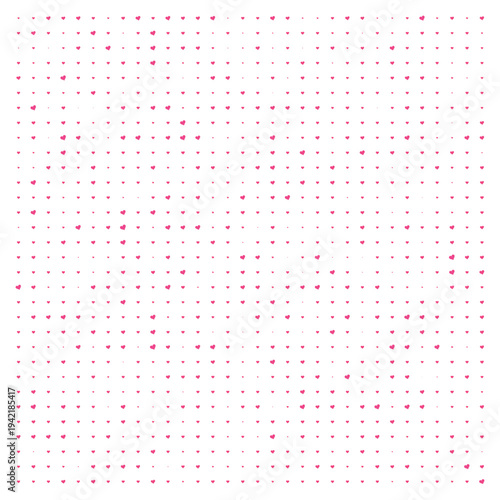 Vector Field Grid of Hearts - Abstract Pink Heart Grid Art