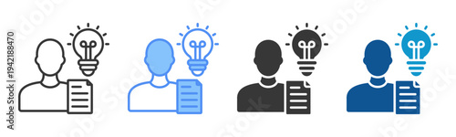 Learning Icon Set Multiple Style Collection