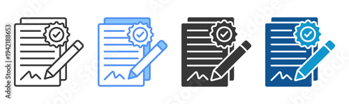 Appraisal Icon Set Multiple Style Collection