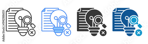 Scrutiny Icon Set Multiple Style Collection