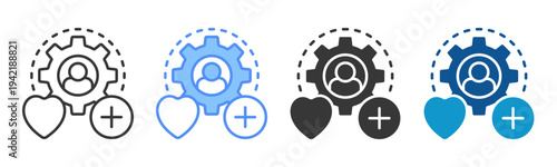 Competency Icon Set Multiple Style Collection