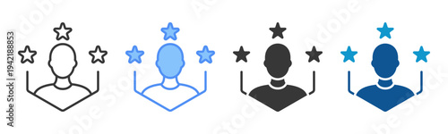 Competence Icon Set Multiple Style Collection