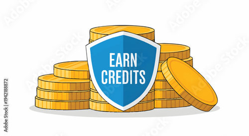 Earn credits shield with gold coins