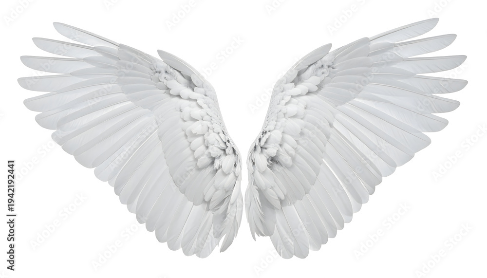 Fototapeta premium Resilience Steel-Edge wings mockup isolated on transparent background
