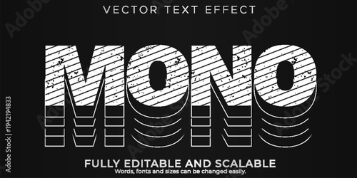 A premium mono text effect with a fully editable and scalable vector design