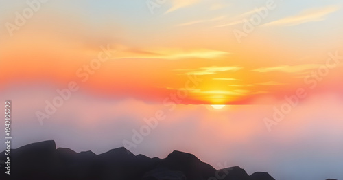 sunset, dusk, evening, twilight, sun, sunlight, glow, orange, red, yellow, sky, clouds, horizon, sea, ocean, water, waves, beach, shore, coastline, reflection, light, shimmer, warm, calm, peaceful, se