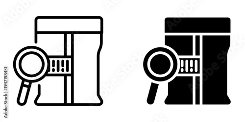Barcode icon, element icon for design branding, print, and digital media