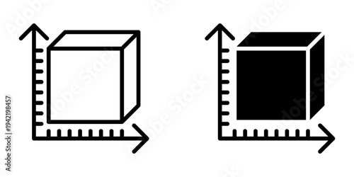 size icon, element icon for design branding, print, and digital media