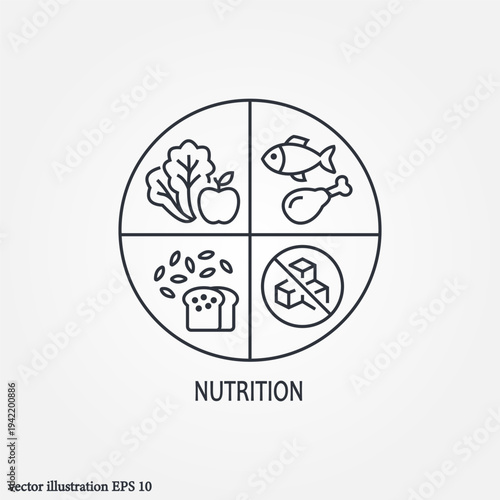 nutrition icon symbol illustration vector eps10 logo template design pattern seamless bright minimal design flat design realistic style simple design modern design