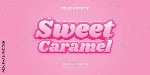 A pink color luxury shine word text effect with editable text style