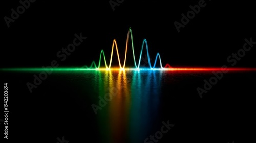Abstract Rainbow Spectrum Waveform Visualization