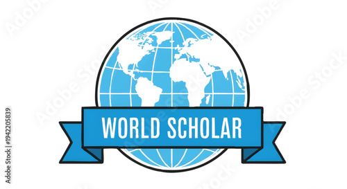 World Scholar logo globe education symbol
