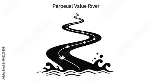 infographic element perpetual value river concept