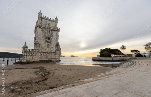 Belem Tower on the Tagus River in the city of Lisbon in Portugal PRT