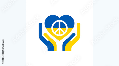 Community Unity Charity Logo with Hands and Heart Emblem. Vector Illustrations. EPS Editable
