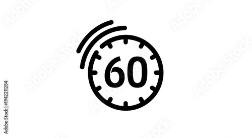 Dynamic Stopwatch Icon Representing Speed and Time Tracking. Vector Illustrations. EPS Editable
