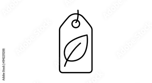 Eco Friendly Leaf Tag Symbol Concept. Vector Illustrations. EPS Editable