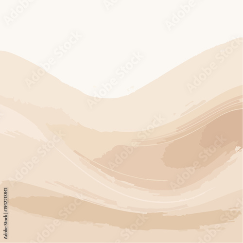 Abstrakcyjne, faliste tło w odcieniach beżu i brązu, minimalistyczna, pociągnięcia pędzla, dekoracja.