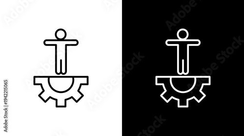 Accessibility Settings Outline White Icon Set Design