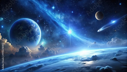 Wallpaper Mural A Celestial Panorama  Worlds Aligned in a Breathtaking Cosmic Dance of Light and Wonder Torontodigital.ca