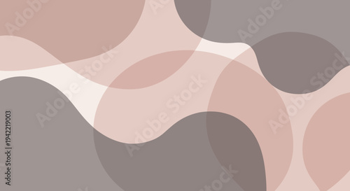 Abstract Organic Shapes Background, Soft Pastel Waves, Minimalist Design