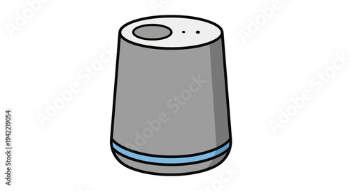 Modern Smart Speaker with Voice Assistant, Minimalist Design