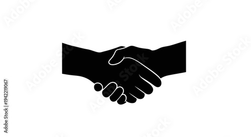 Business handshake silhouette, agreement, partnership, teamwork, connection, trust