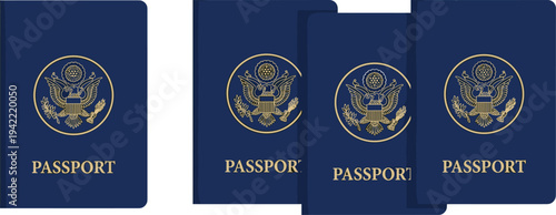 Collection of US Passports, Symbolizing International Travel and Identity Documentation