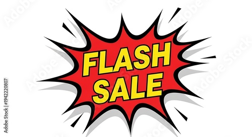 Flash Sale Comic Pop Art Style Banner.