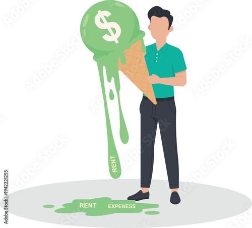 Squandering Financial Assets, Money Melt Down, Poor Financial Decisions, Excessive Spending Loss, Capital Depreciation Warning