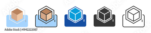 augmented reality icon set multi style various collection