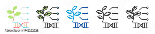 synthetic biology icon set multi style various collection