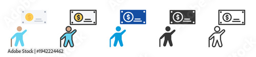 retirement plan icon set multi style various collection