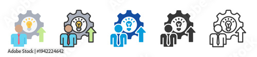 professional development icon set multi style various collection