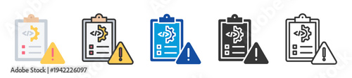 risk assessment icon set multi style various collection