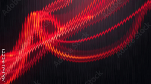 Photography Vibrant red light trails swirling in dynamic motion against dark background