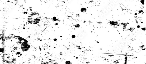 Black and White Grunge Texture Overlay with Ink Splatters and Scratches (1)