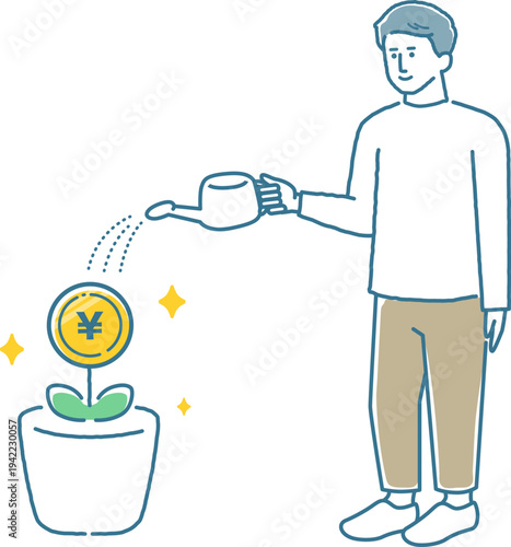 資産運用しているイメージ