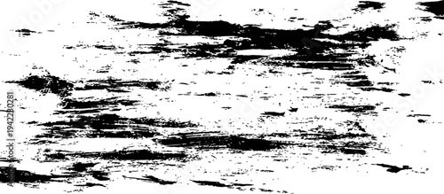 Distressed Grunge Texture Vector Background with Black Brush Strokes and Scratches