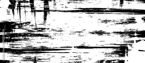 Black and White Grunge Brush Strokes Texture Overlay