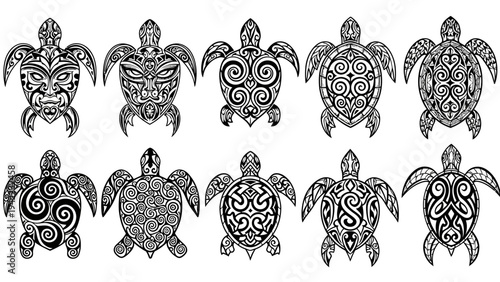 Tribal Turtle Tattoo Designs - A Collection of Intricate and Stylized Illustrations