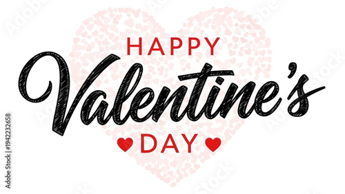 Happy Valentine's Day Greeting with Heart Background, a Romantic Celebration of Love and Affection