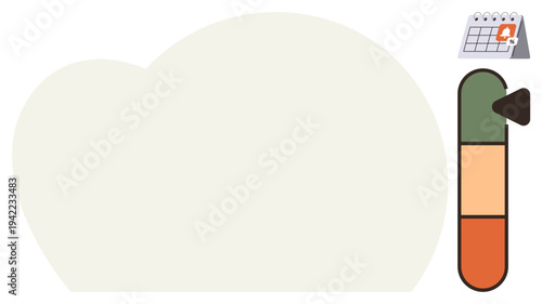 Time management, goal setting, productivity, scheduling, deadlines, project planning. Progress bar alongside a calendar showing a marked date. Goal setting and time management concept