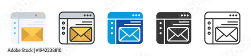 webmail icon set multi style various collection